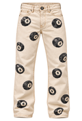 Ivory 8-ball jeans front view with transparent background