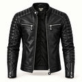 Billiard Boys onyx motorcycle jacket with 8-ball zipper pulls